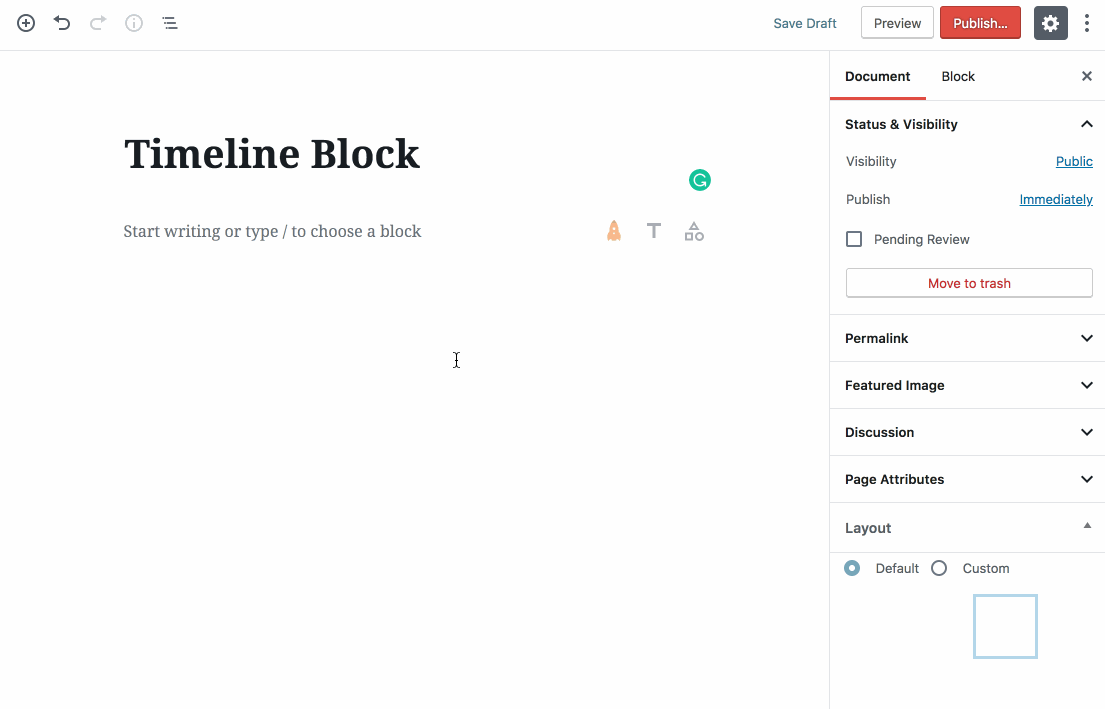 Timeline Express - Timeline Content Block Demo
