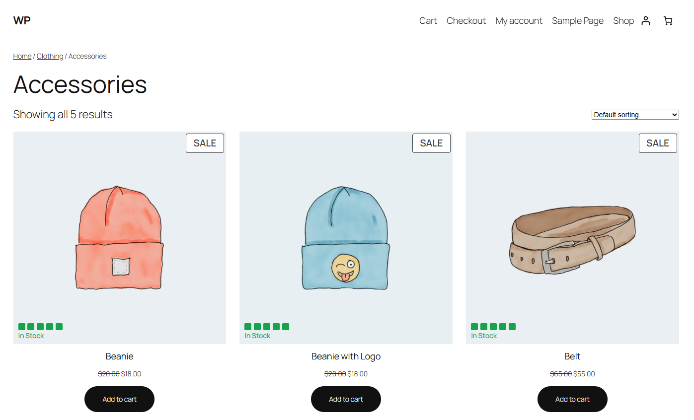Stock urgency indicators shown on WooCommerce product cards.