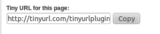Tiny URL with Copy button
