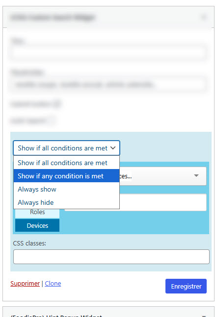 Global logic selector
