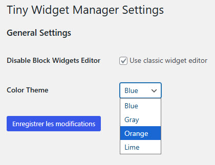 TWIM settings page