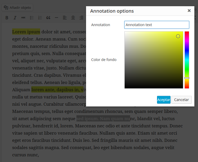 Create annotation