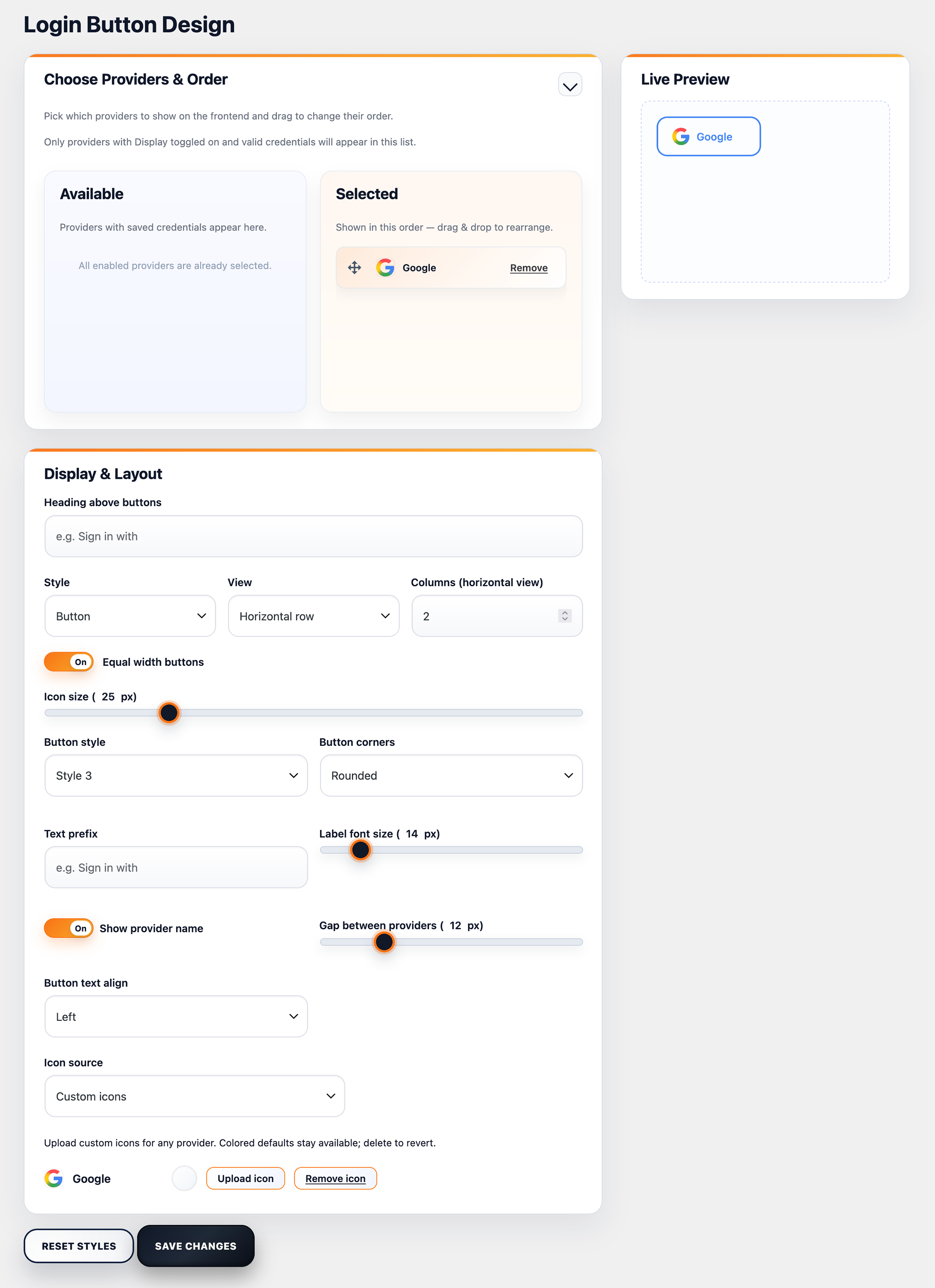 Design and layout page.
