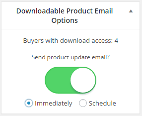 Plugin UI on product page (button turned on).