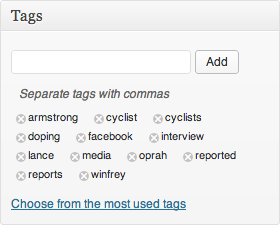A list of generated keywords will be appended to your Tags list.