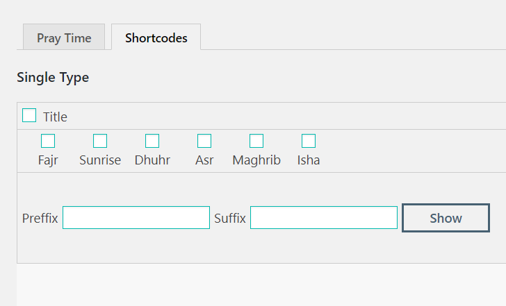 Shortcodes