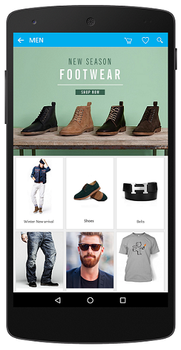 TM Store Mobile App on iOS device - iPhone 6 Plus.