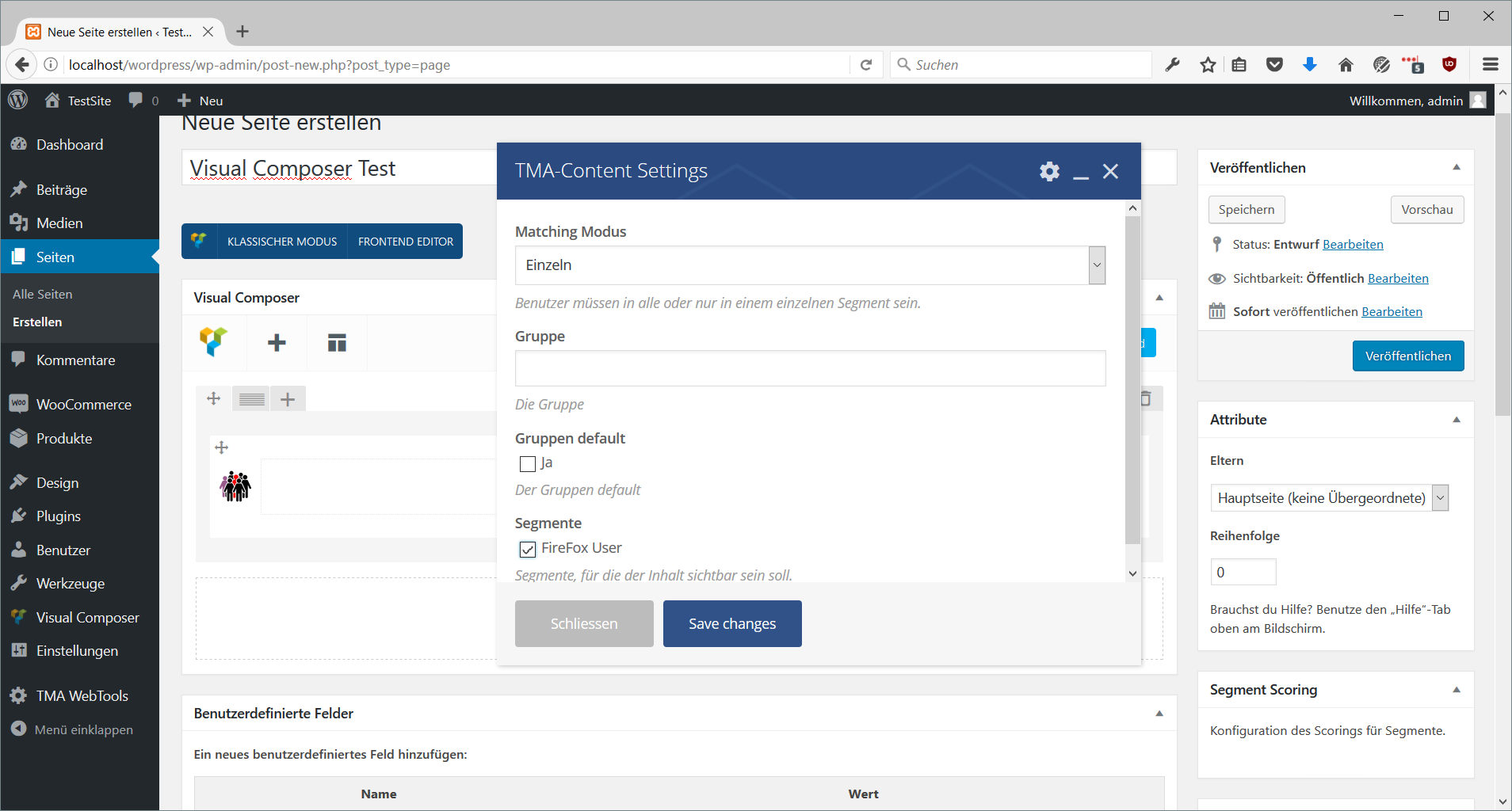 Visual Composer integration