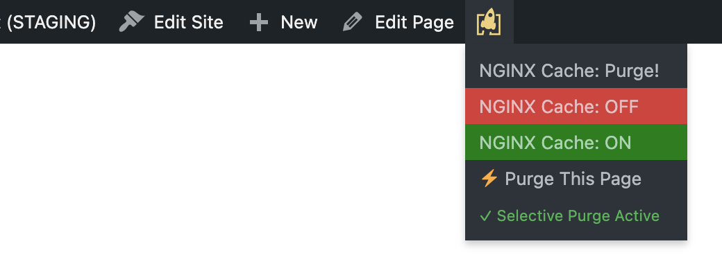 Front-end per-page cache option.