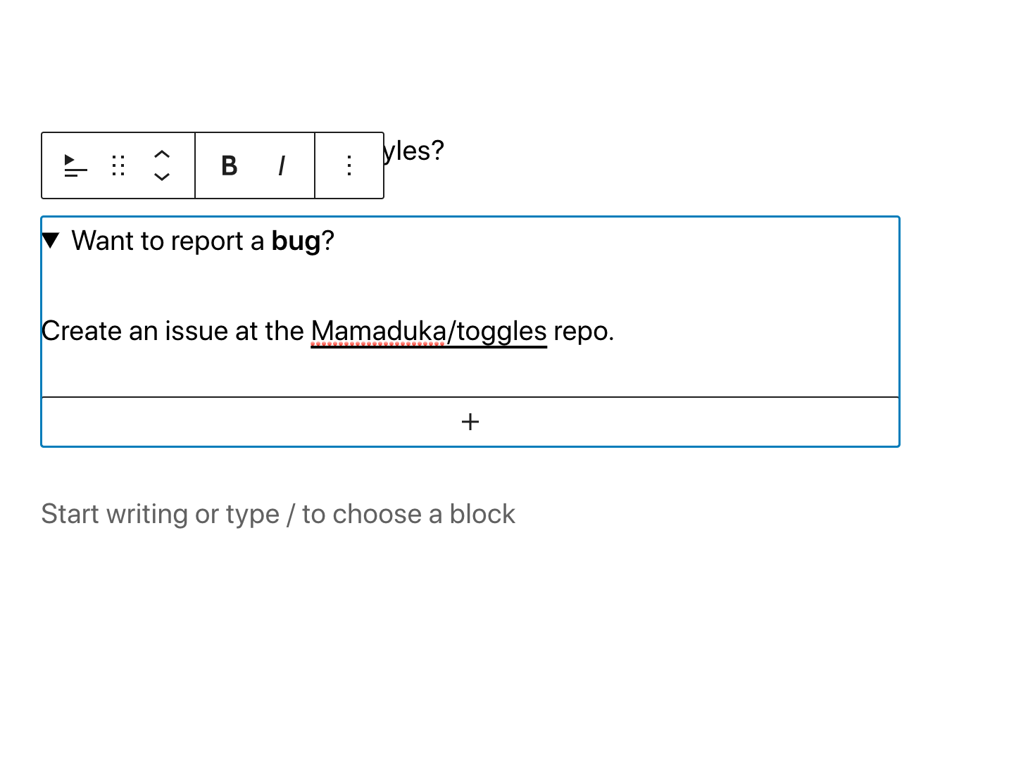 Block Editor.