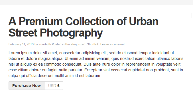 Frontend for premium item