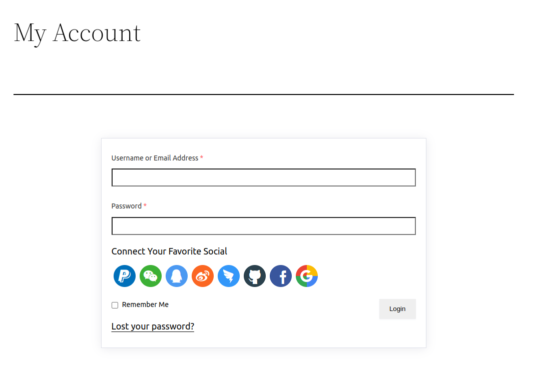 Square style in Ultimate Member login form