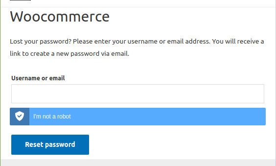 User Registration lostpassword form