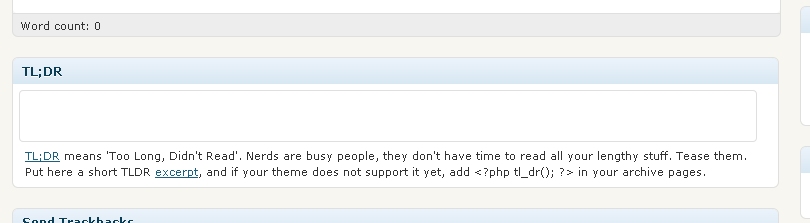 TL;DR.