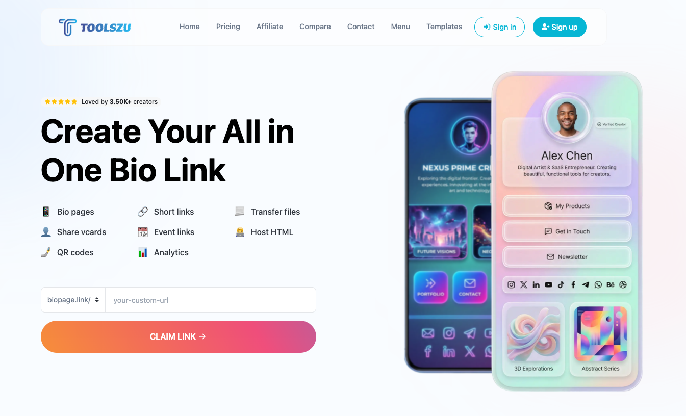 **Post List Integration:** The "All Posts" view showing the one-click "Generate", "Copy Link", and "Unlink" buttons.