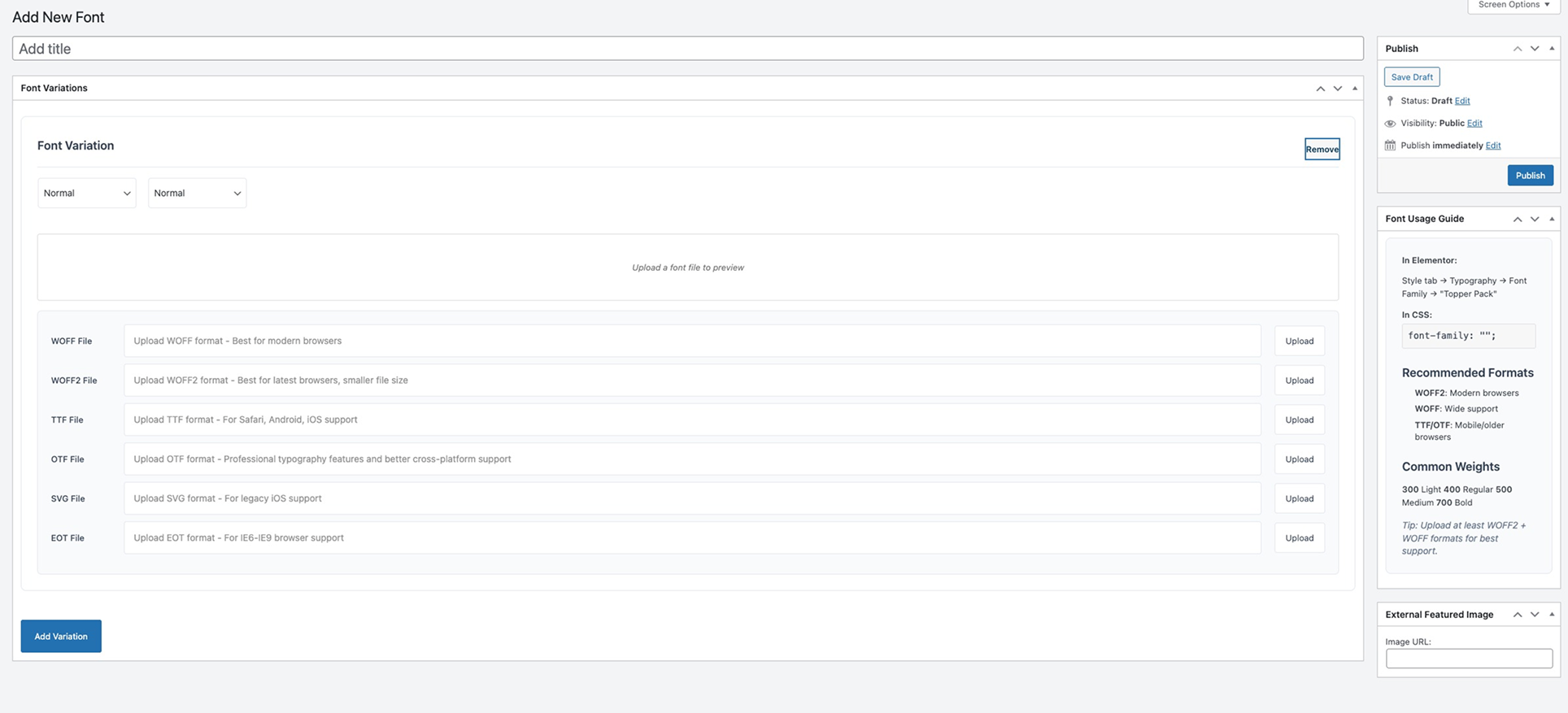 Upload your unlimited custom font