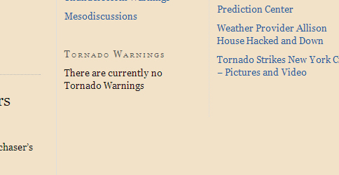 The Widget As It Appears in A Wordpress Blog