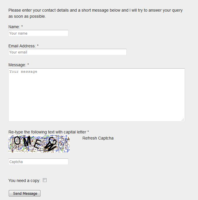 Total simple contact form