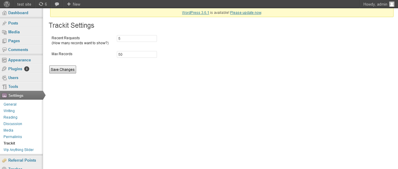 Admin for settings.`/assets/screenshot-2.png`