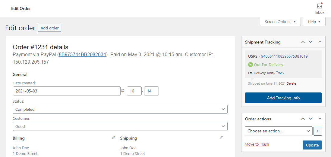 TrackShip general settings.