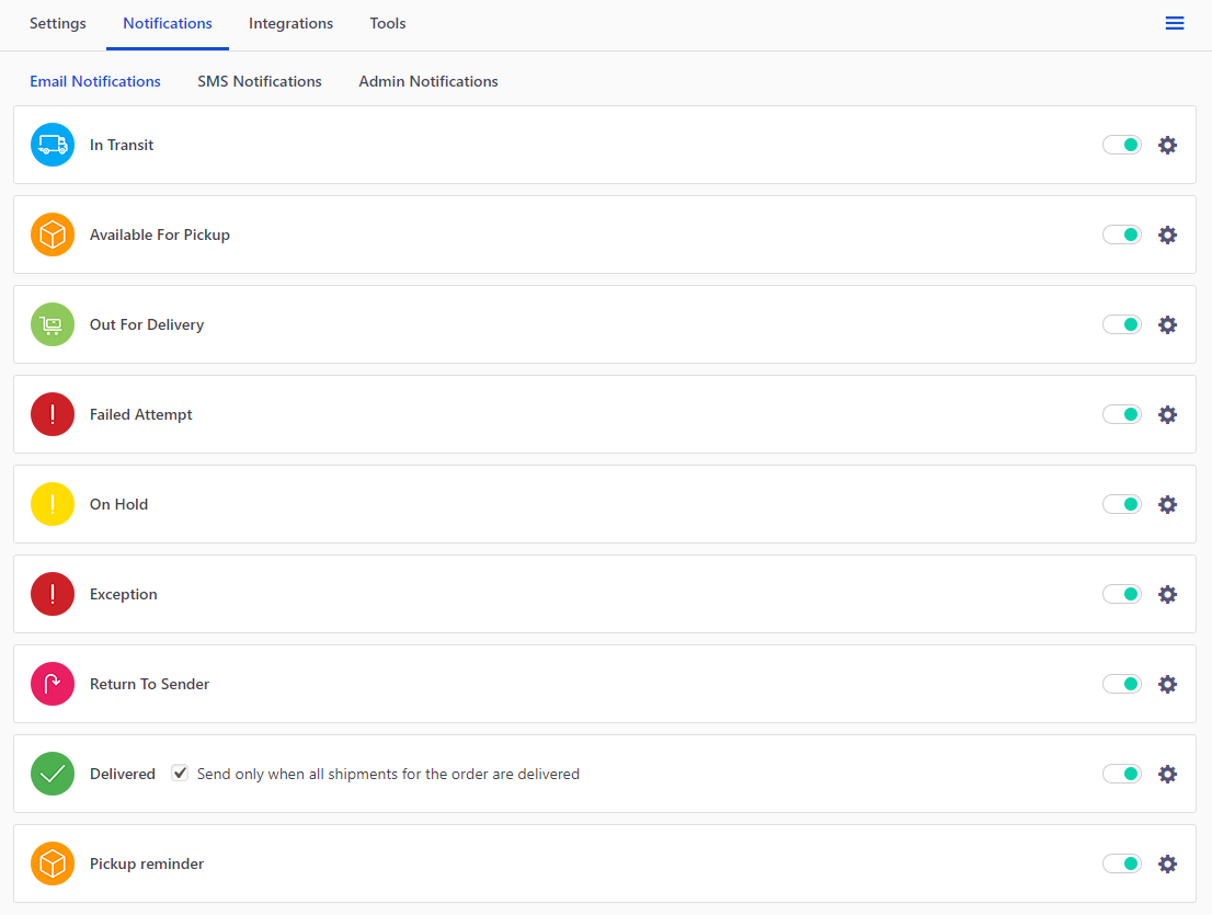 After adding tracking info and fulfilling the order, the shipment status appears in the Shipment Tracking panel.