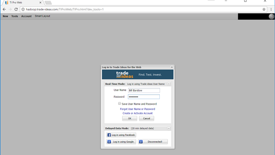 Login to Trade Ideas
