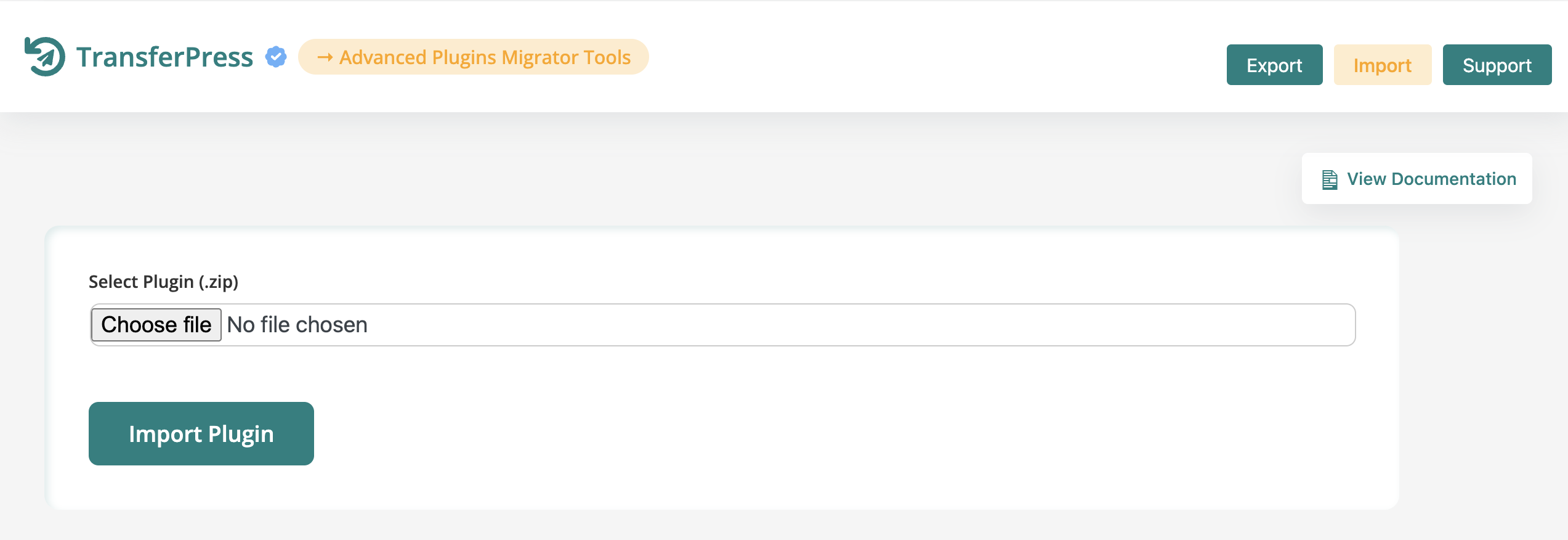 Import plugin interface