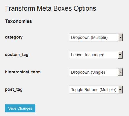 The Settings screen will let you alter any taxonomy which has been set to show in the UI.