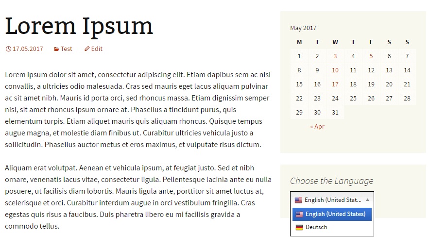 Front-end example