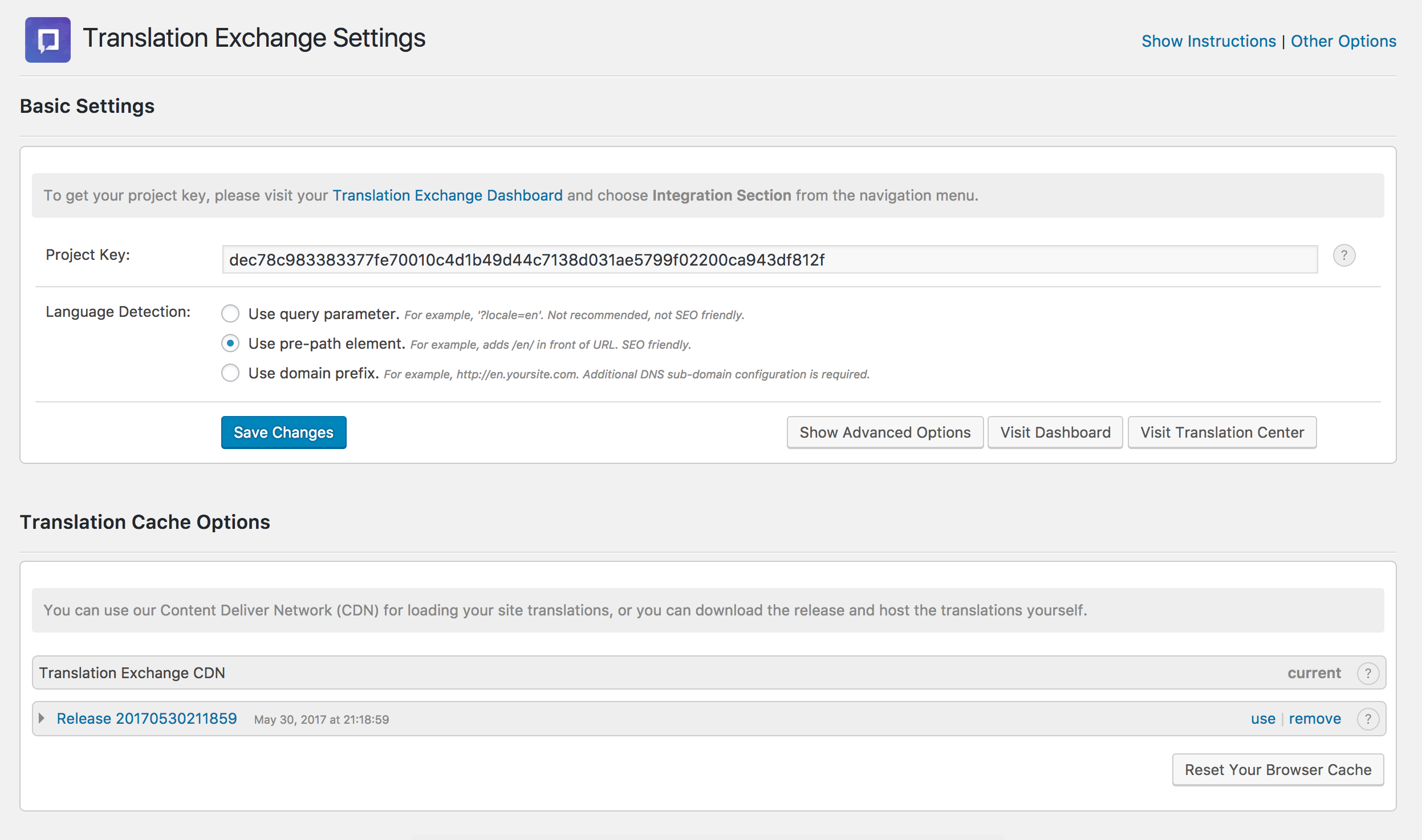 Language Selector Widget