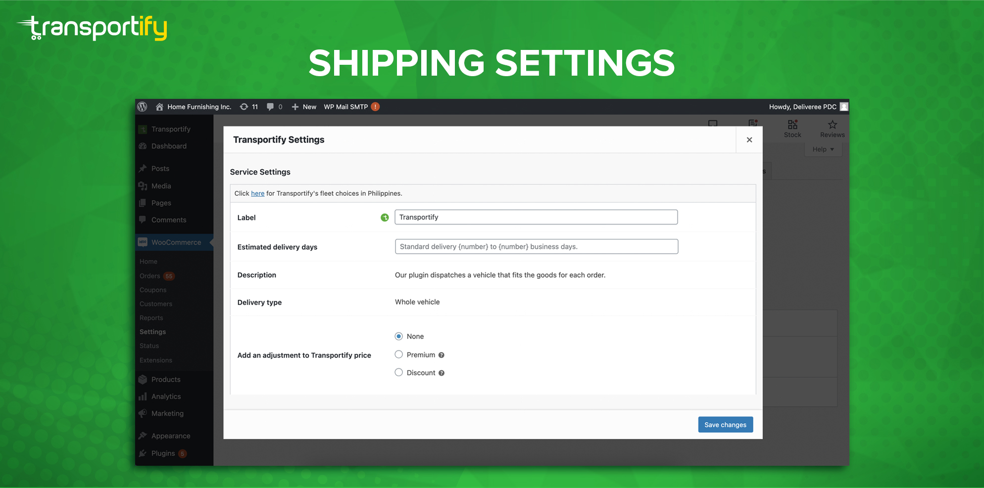 Manage Transportify shipping rates for your e-commerce website