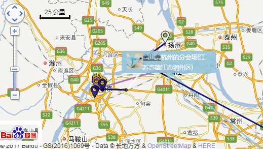 Result of a travel map.