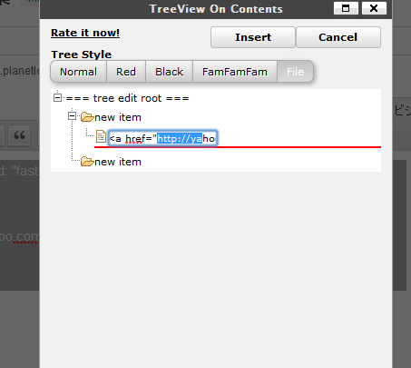 Html tag in a treeview can be embedded.