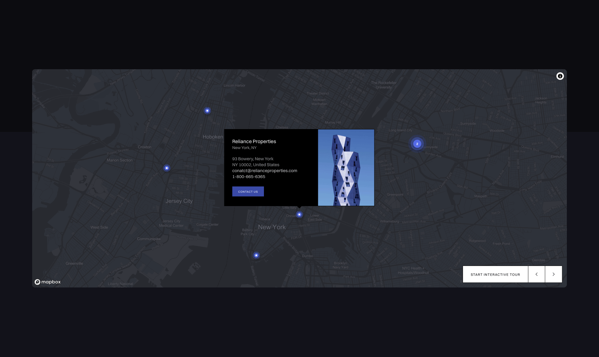 Marker popup settings.