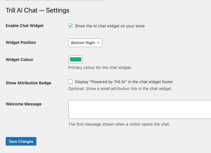 Admin dashboard with usage stats