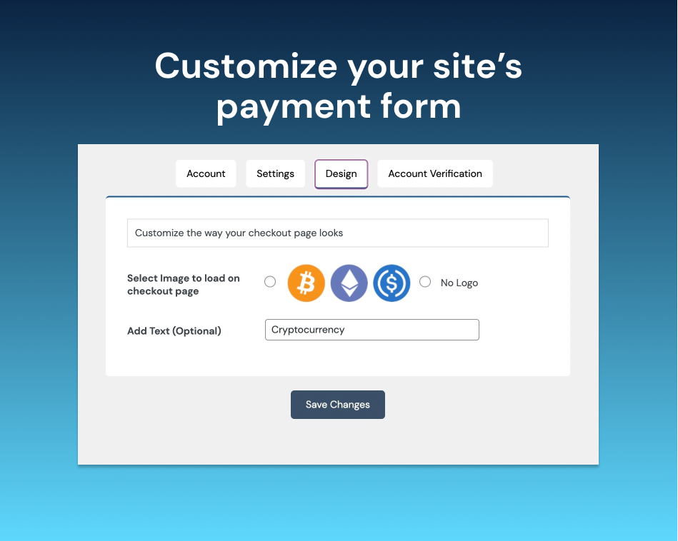 Customize your site's payment form - Crypto Payment Gateway by Triple-A