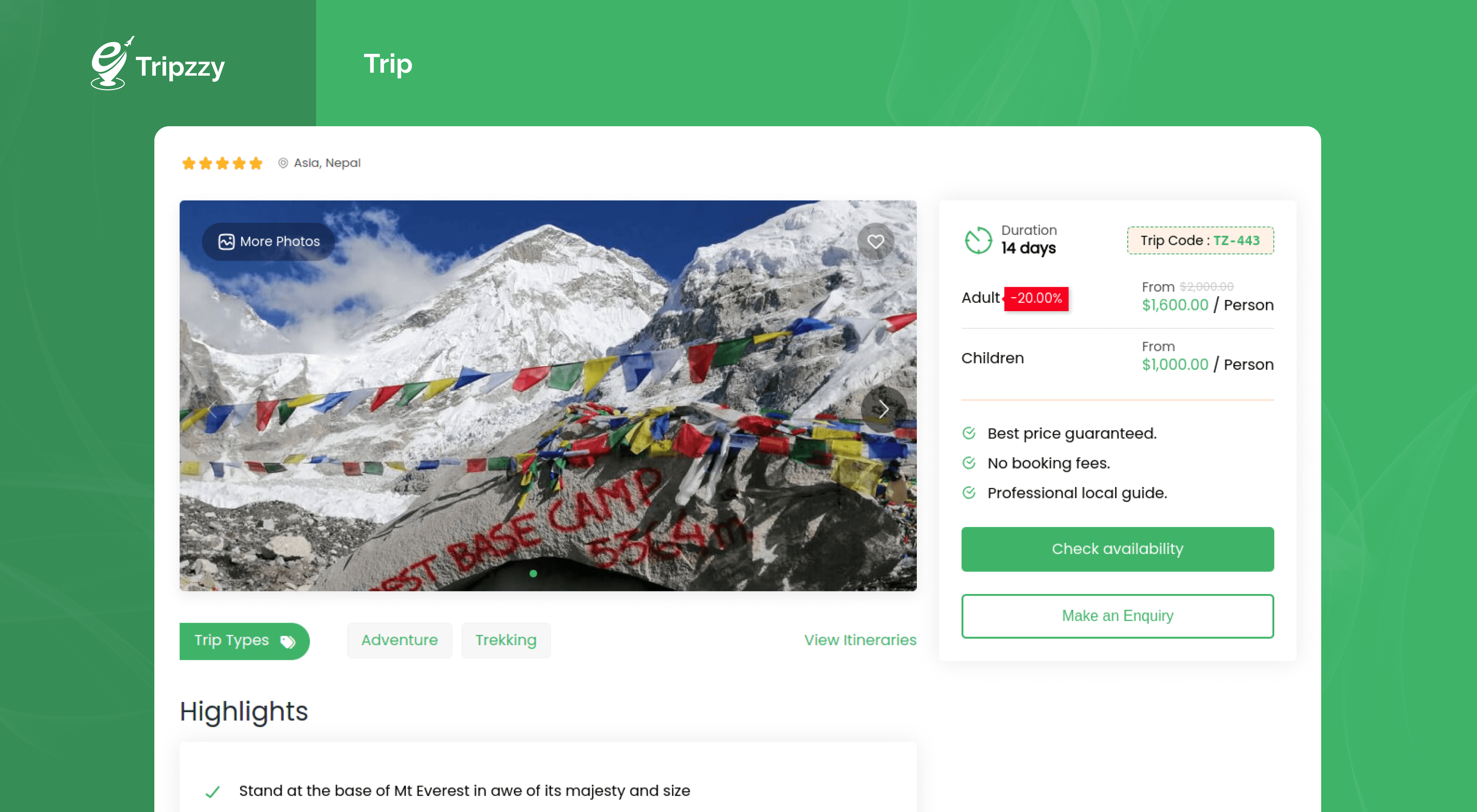 Frontend : Trip