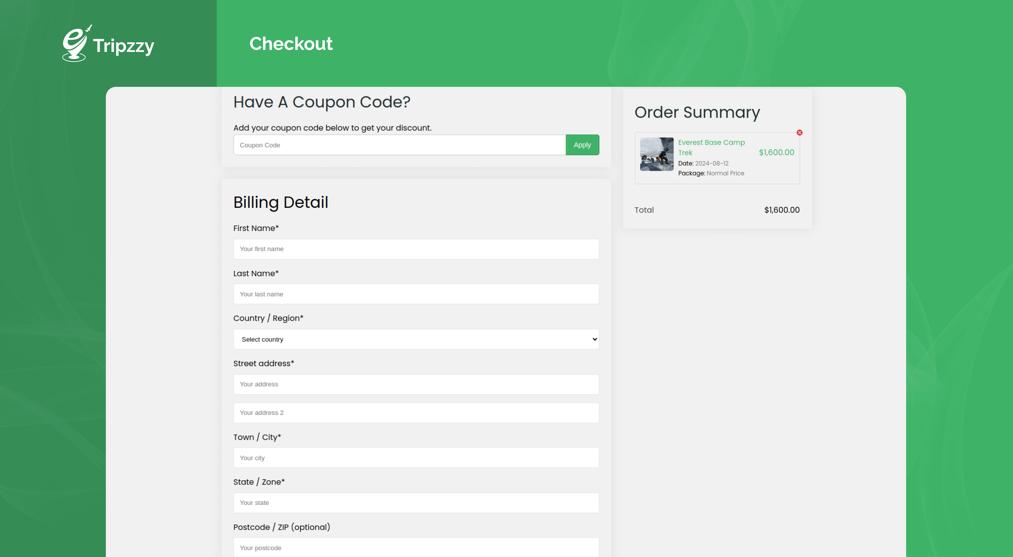 Frontend : Checkout