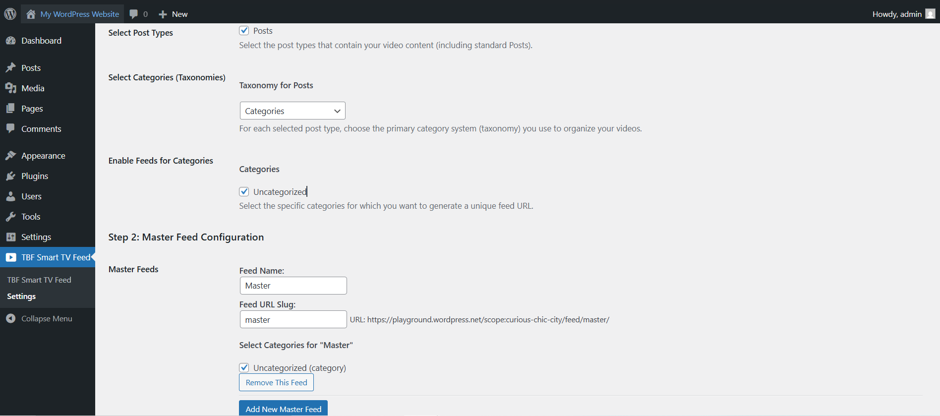 **Trott Bailey Family Smart TV Feed Admin Settings** - Powerful configuration at your fingertips. Customize your channel details, language, genre, and feed settings to match your brand identity perfectly.