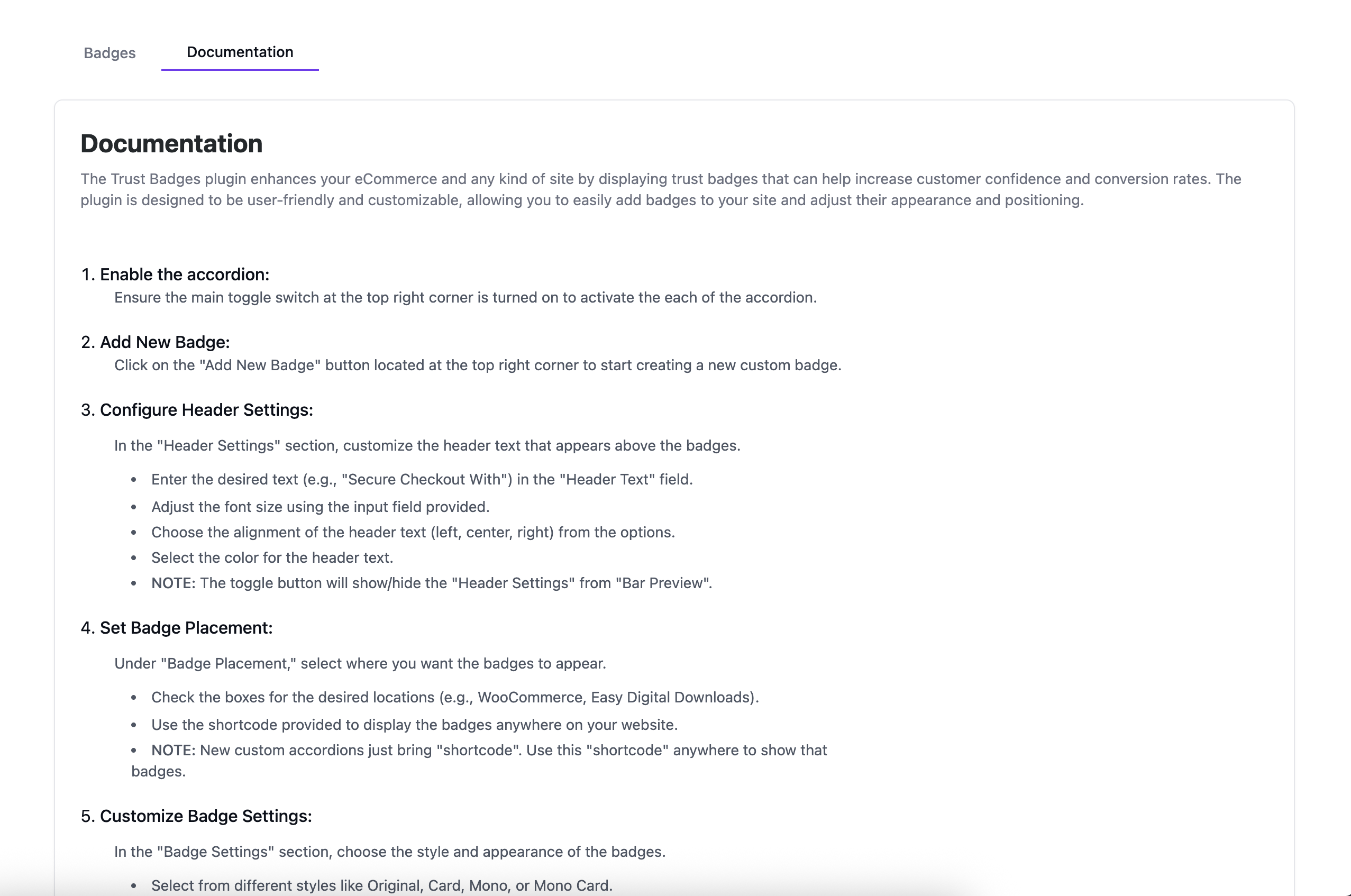Documentation & Help