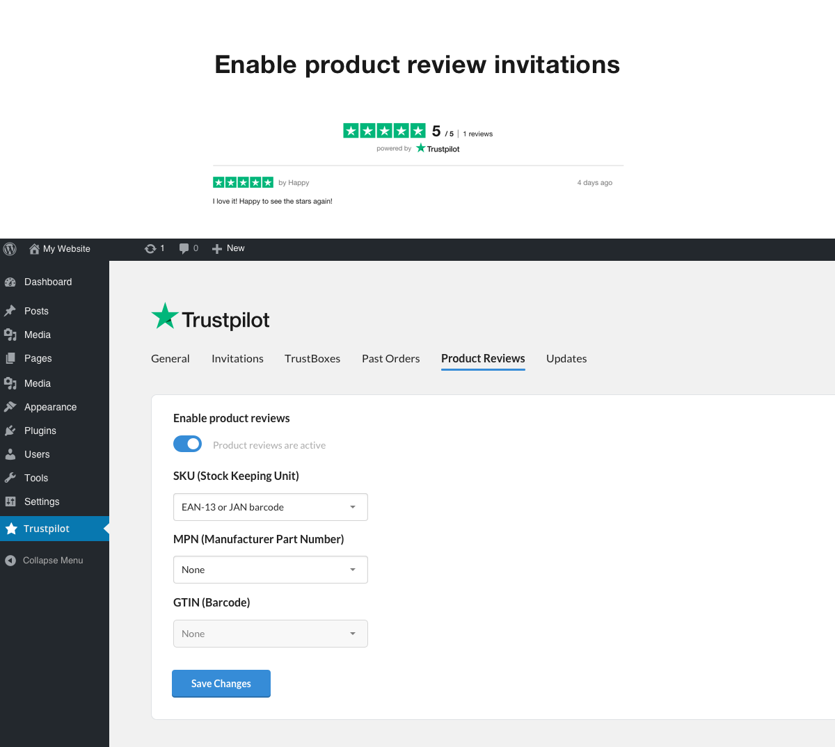 Enable product review invitations