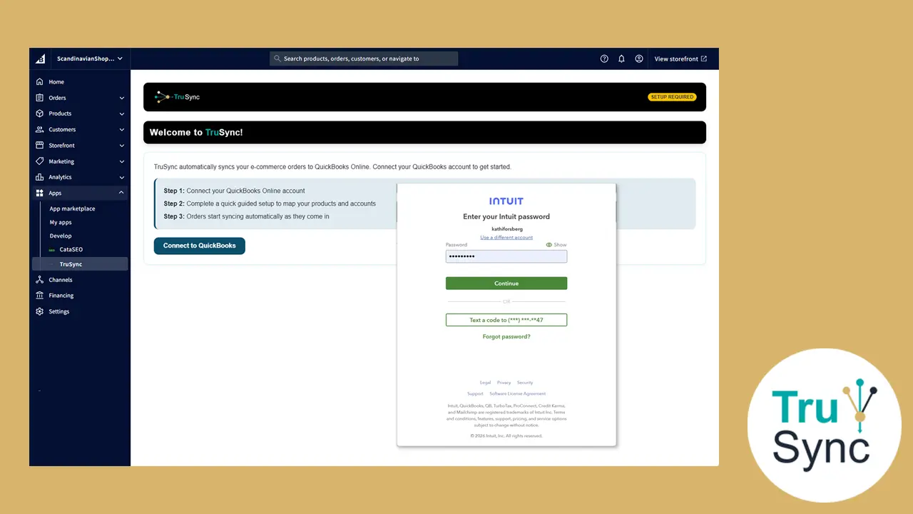 Connect your QuickBooks Online account in a few guided steps to start syncing.