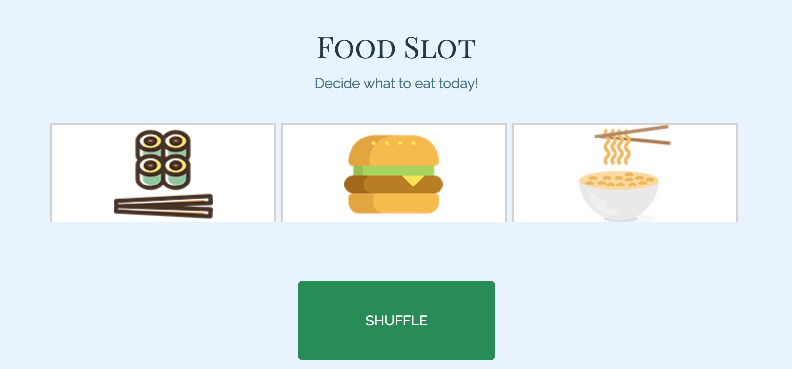 How the slot machine looks on a page