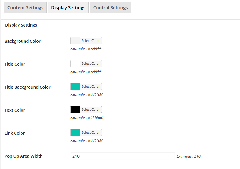 This is a Setting page.