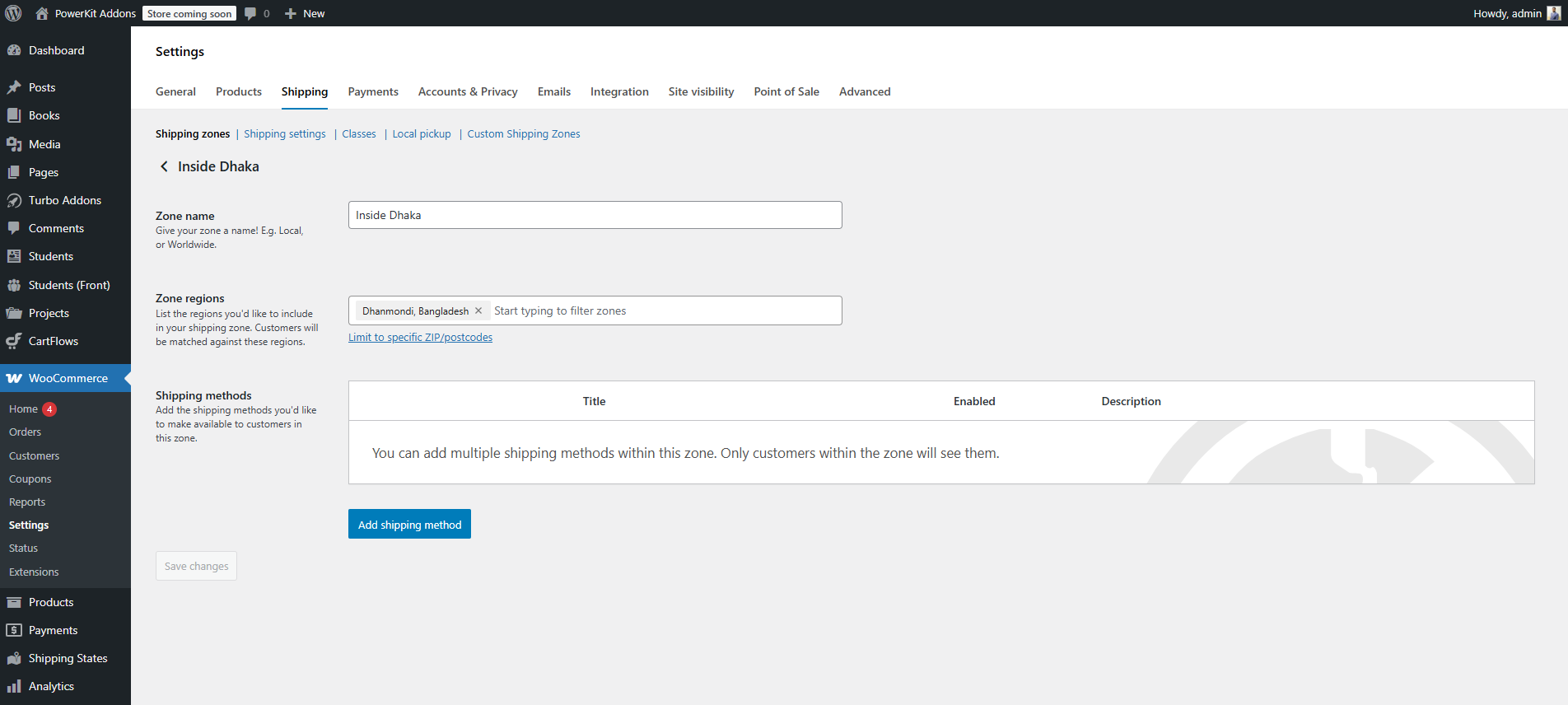 Save and explore the checkout page