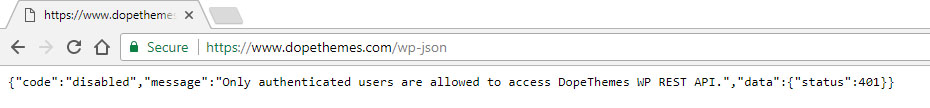 Test if the wp-json is secured from unauthorized access.