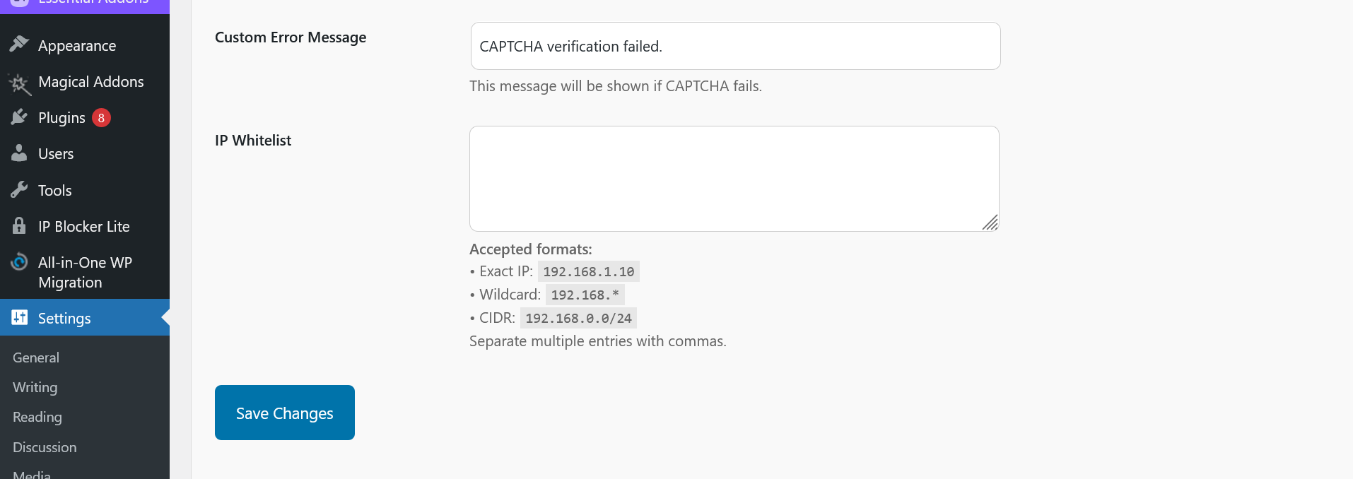 CAPTCHA on Comment Form