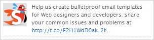 This is what the widget looks like in the Twitter little ticker theme.