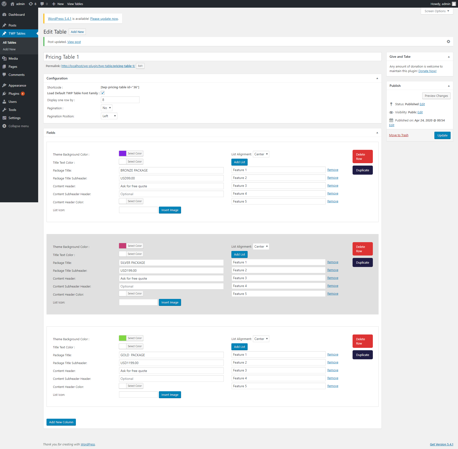 Backend View