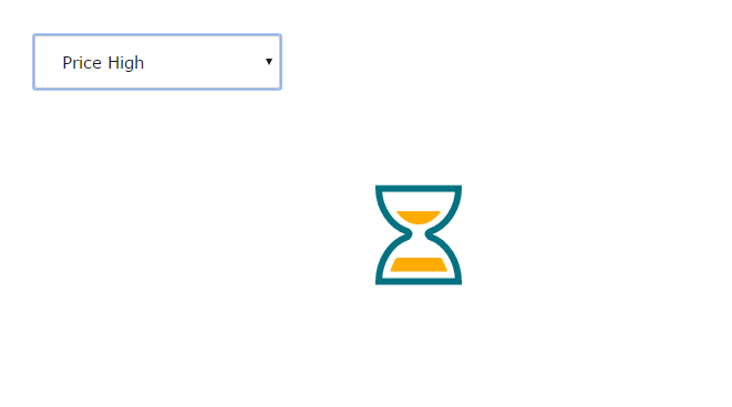 Loading hour glass if visitor selects from drop down.No page reload